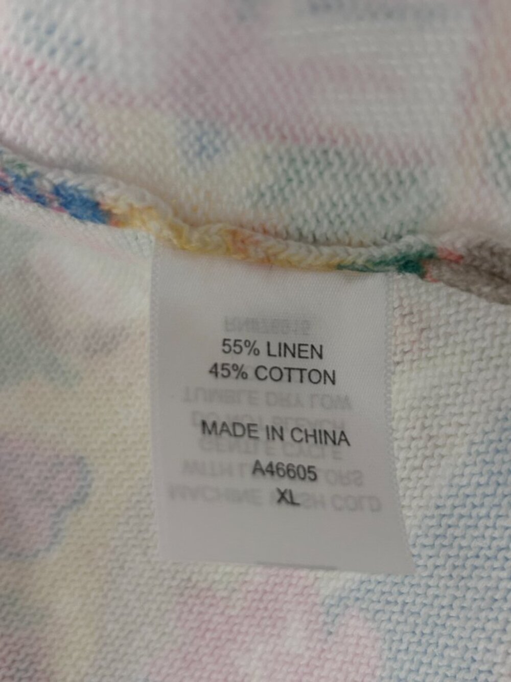 Women's Appleseeds Tropical Border-Print Summer Sweater Size XL Like New - Picture 8 of 10